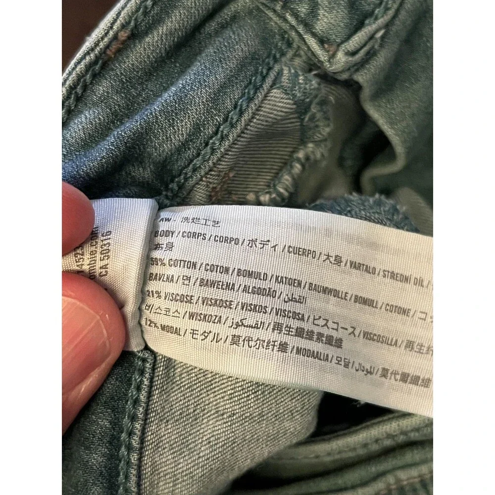 Hollister Jeans Juniors 3R Blue Medium Wash Curvy High Rise Distressed Jegging - Picture 10 of 10
